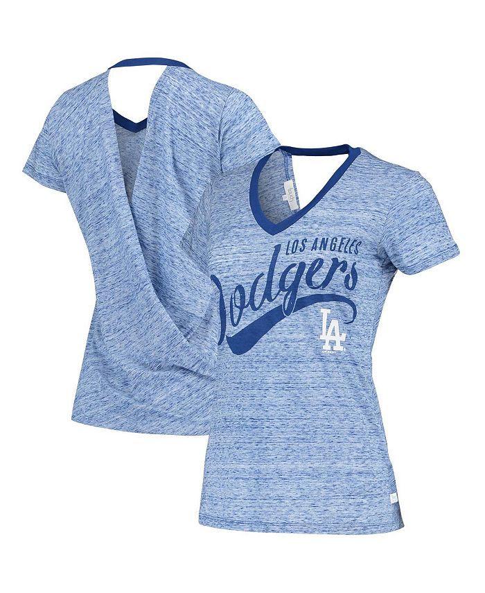 Touch Women's Royal Los Angeles Dodgers Hail Mary V-Neck Back Wrap T-shirt