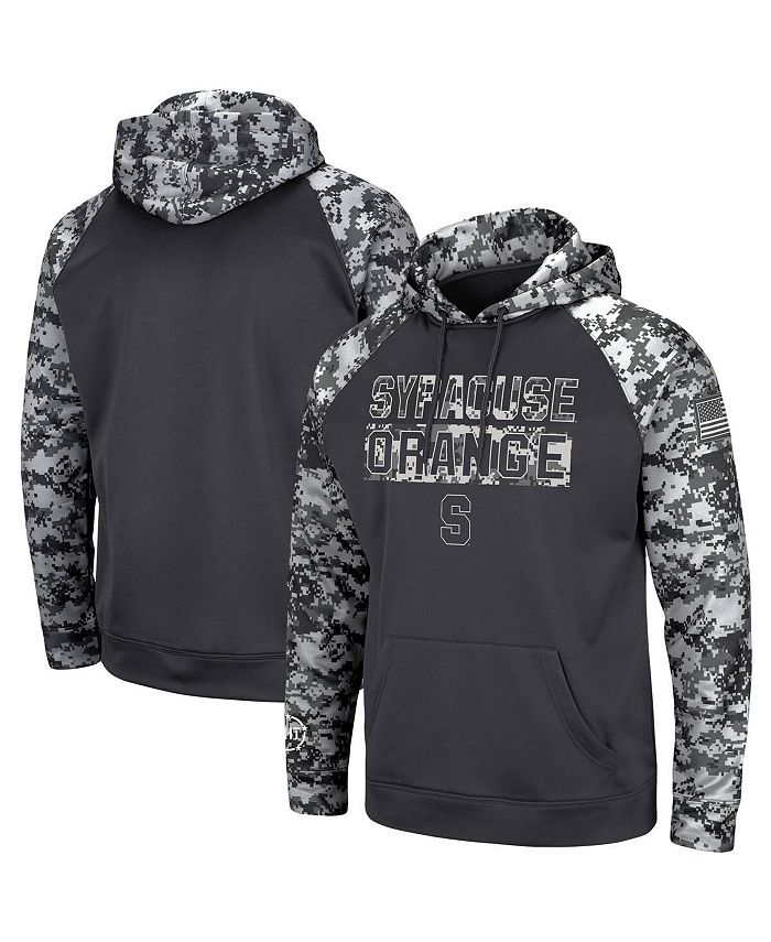 Colosseum Men's Charcoal Syracuse Orange OHT Military-Inspired Appreciation Digi Camo Big and Tall Pullover Hoodie