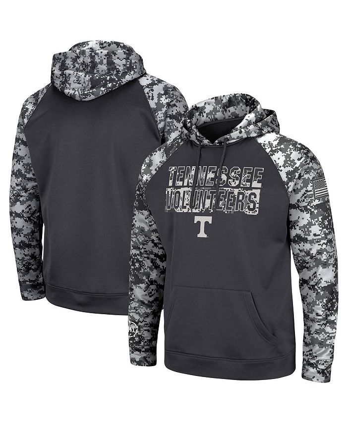 Colosseum Men's Charcoal Tennessee Volunteers OHT Military-Inspired Appreciation Digi Camo Big and Tall Pullover Hoodie