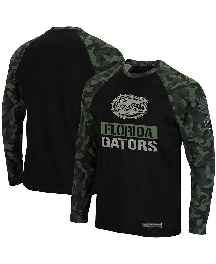 Colosseum Men's Black, Camo Florida Gators OHT Military-Inspired Appreciation Big and Tall Raglan Long Sleeve T-shirt