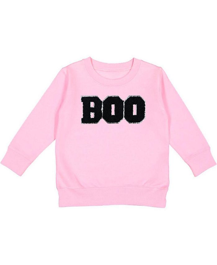 Sweet Wink Little and Big Girls Boo Patch Halloween Sweatshirt