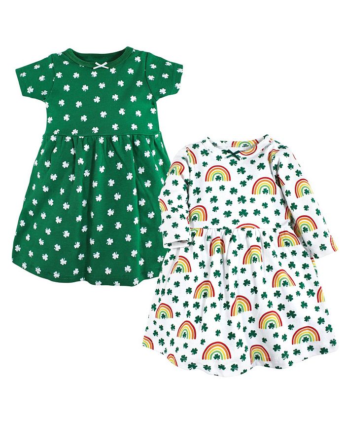 Hudson Baby Infant Girl Cotton Dresses, St Patricks Rainbow