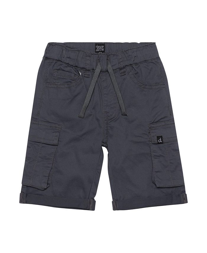 Deux par Deux Boy Twill Cargo Short Dark Grey - Toddler|Child