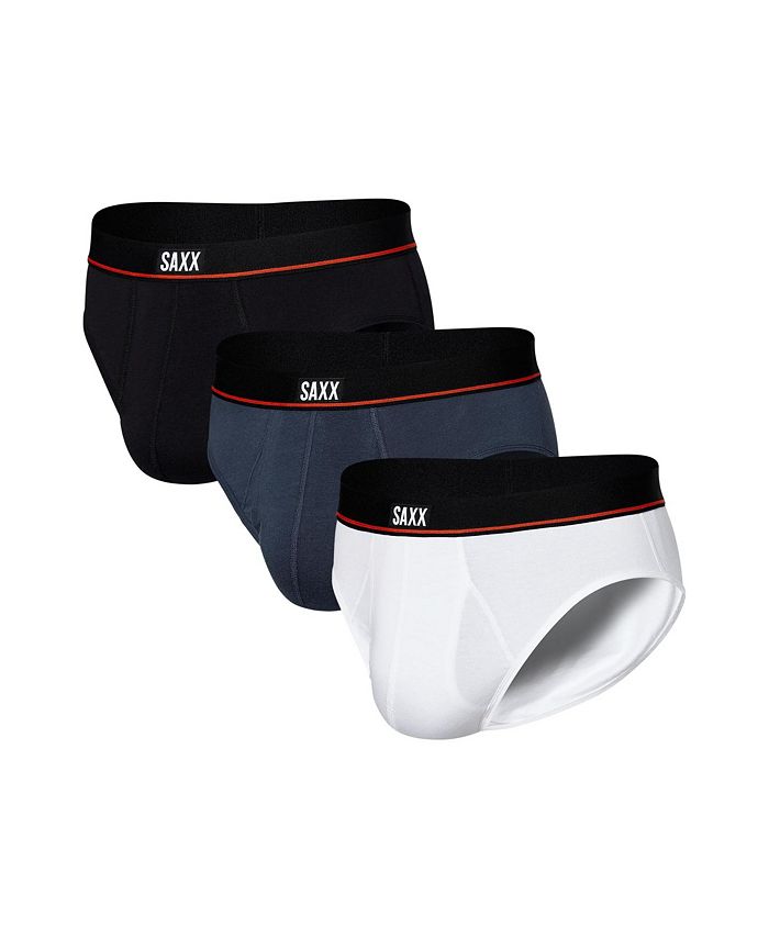 SAXX Men's Non-Stop Stretch Fly Brief, Pack of 3