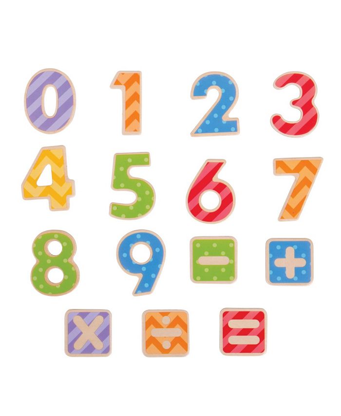 Redbox Bigjigs Toys Wooden Magnetic Numbers