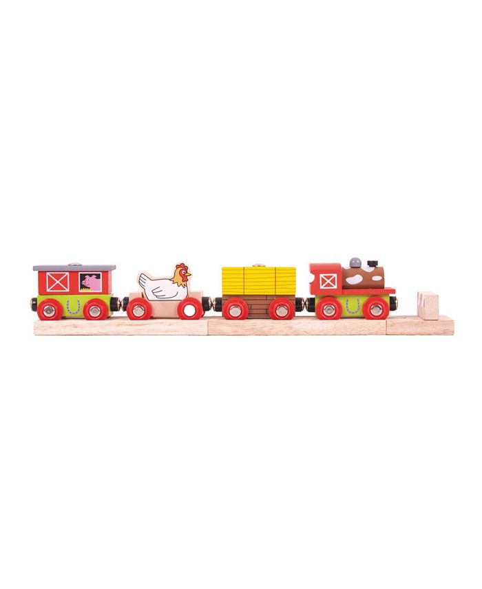 Bigjigs Toys Wooden Farmyard Train