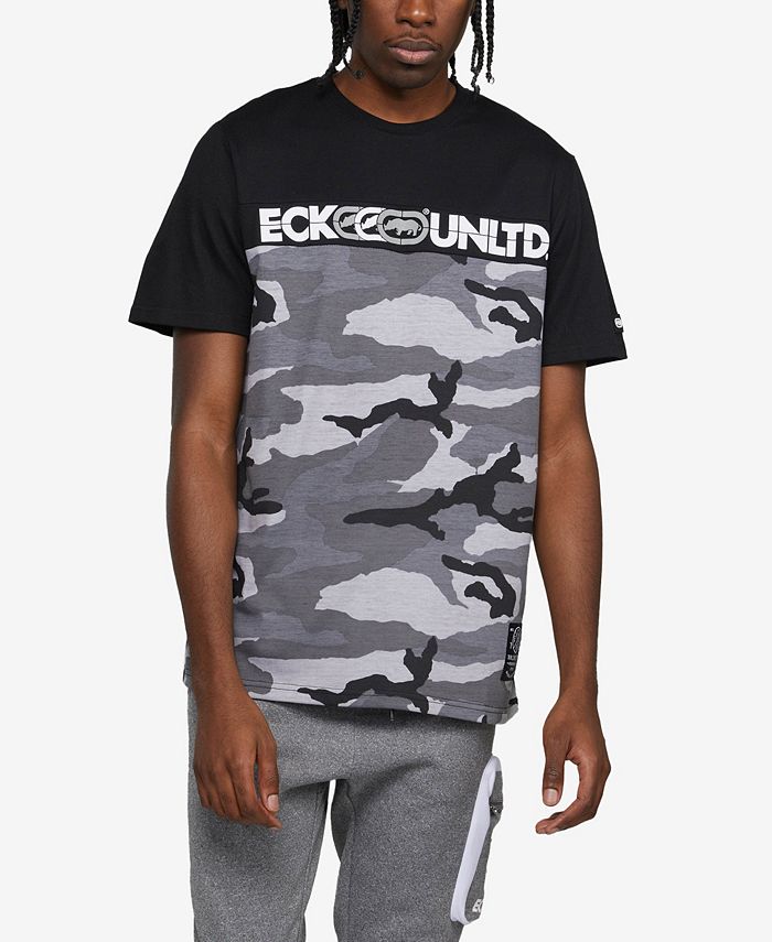 Ecko Unltd Men's Short Sleeves Pieced Plan T-shirt