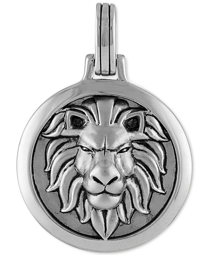 Esquire Men's Jewelry Lion Amulet Pendant in Sterling Silver