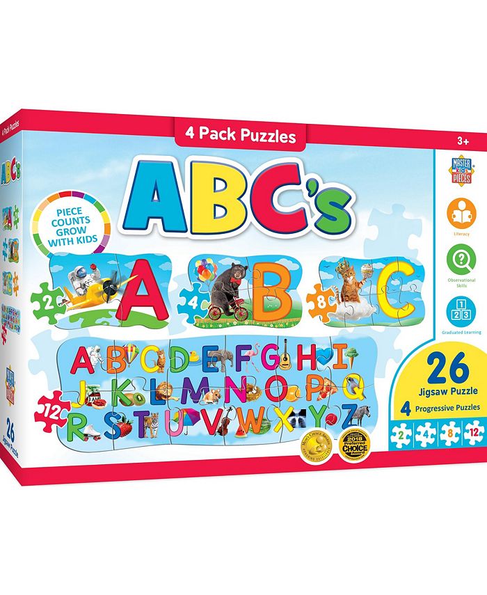 MasterPieces Puzzles MasterPieces 26 Piece Jigsaw Puzzle for Kids - ABCs 4-Pack