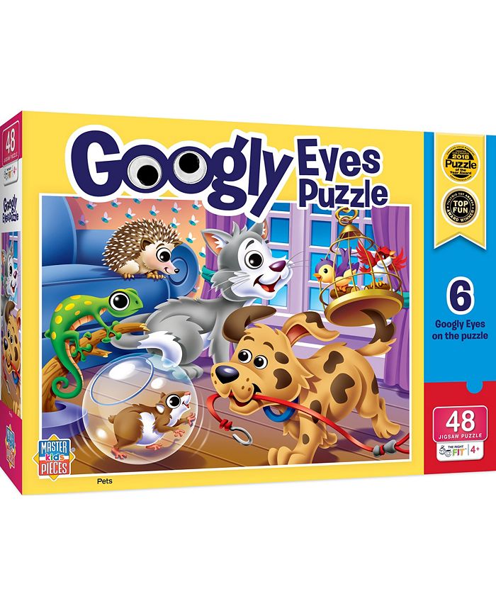 MasterPieces Puzzles Kids Funny Jigsaw Puzzle - Pets Googly Eyes 48 Pieces