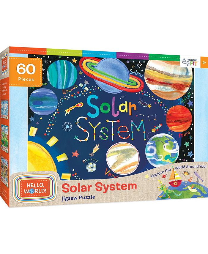 MasterPieces Puzzles Hello World! - Solar System 60 Piece Kids Jigsaw Puzzle