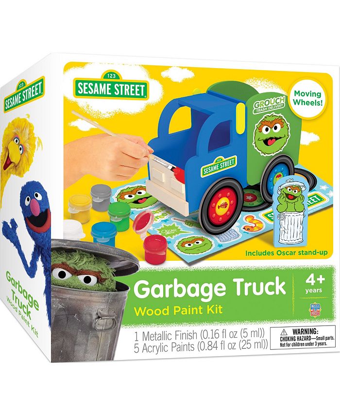 MasterPieces Puzzles Works of Ahhh Craft Set - Sesame Street Garbage Truck Wood Paint Kit