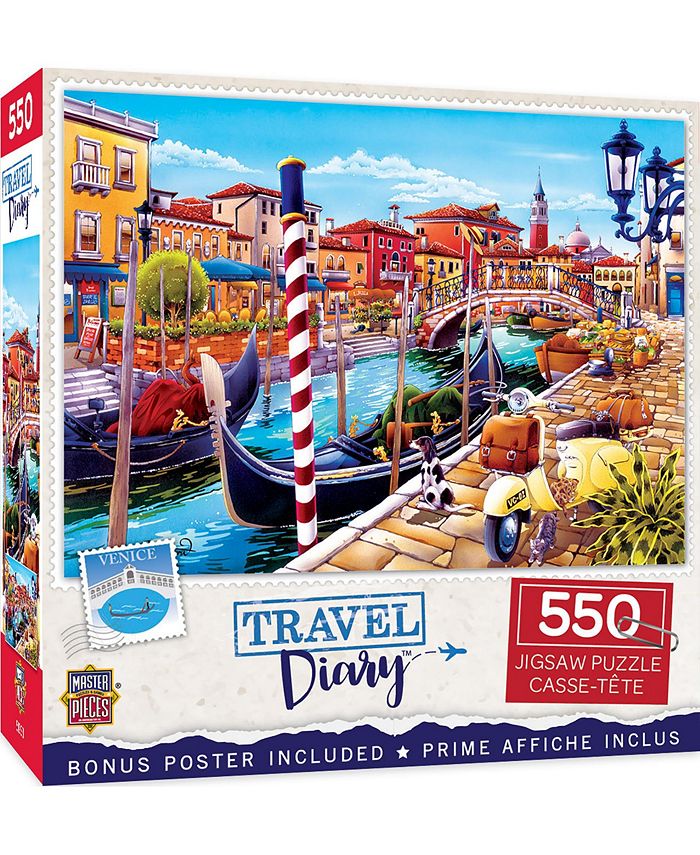 MasterPieces Puzzles Travel Diary - Venice 550 Piece Adult Jigsaw Puzzle