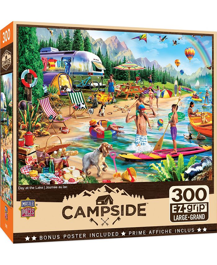 MasterPieces Puzzles Campside - Day at the Lake 300 Piece Adult Jigsaw Puzzle