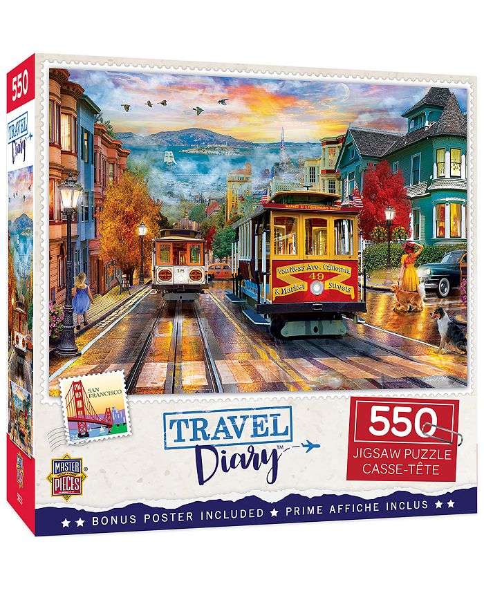 MasterPieces Puzzles Travel Diary - San Francisco Rise 550 Piece Adult Jigsaw Puzzle