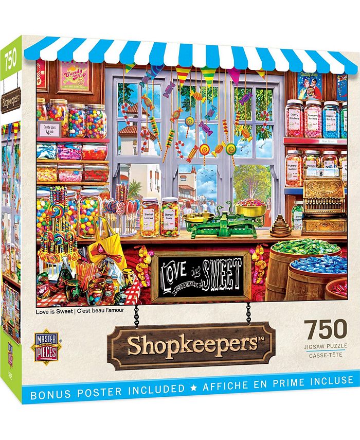 MasterPieces Puzzles Shopkeepers - Love is Sweet 750 Piece Adult Jigsaw Puzzle