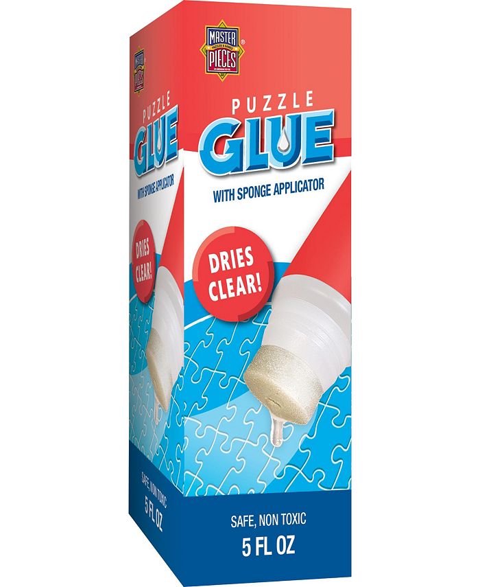 MasterPieces Puzzles Puzzle Glue - 5 oz. Bottle with Sponge Applicator - Clear