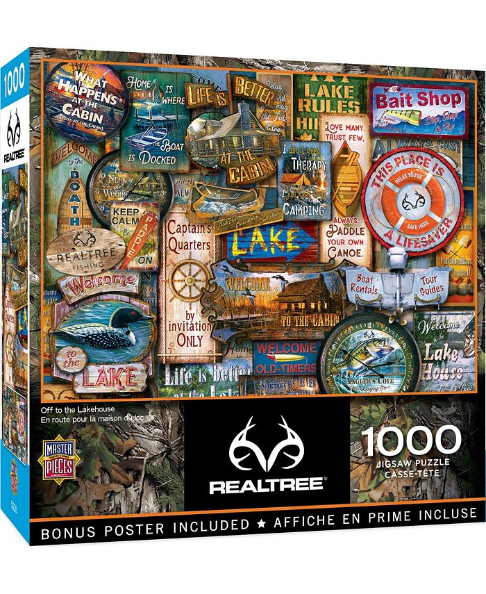 MasterPieces Puzzles Realtree - Off to the Lakehouse 1000 Piece Jigsaw Puzzle