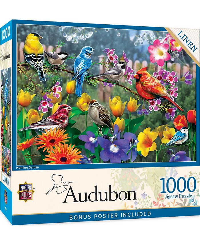 MasterPieces Puzzles Audubon - Morning Garden 1000 Piece Puzzle Adult Jigsaw Puzzle