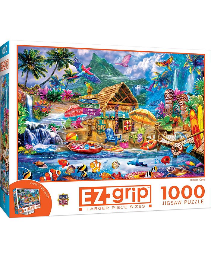 MasterPieces Puzzles EZ Grip - Hidden Cove 1000 Piece Adult Jigsaw Puzzle