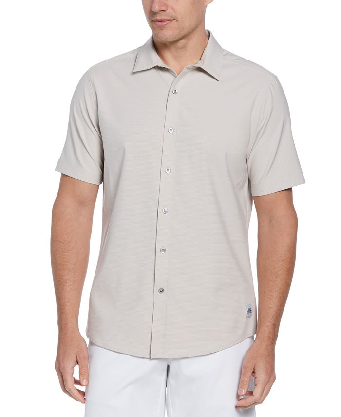 PGA TOUR Men's Textured Dobby Button-Down Golf Shirt