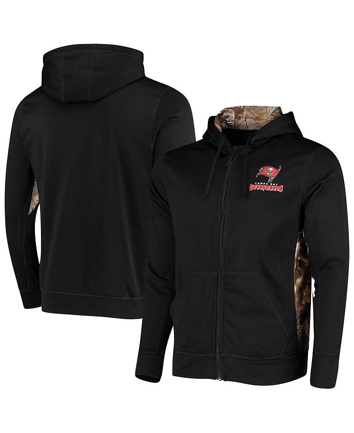 Dunbrooke Men's Black, Realtree Camo Tampa Bay Buccaneers Decoy Tech Fleece Full-Zip Hoodie