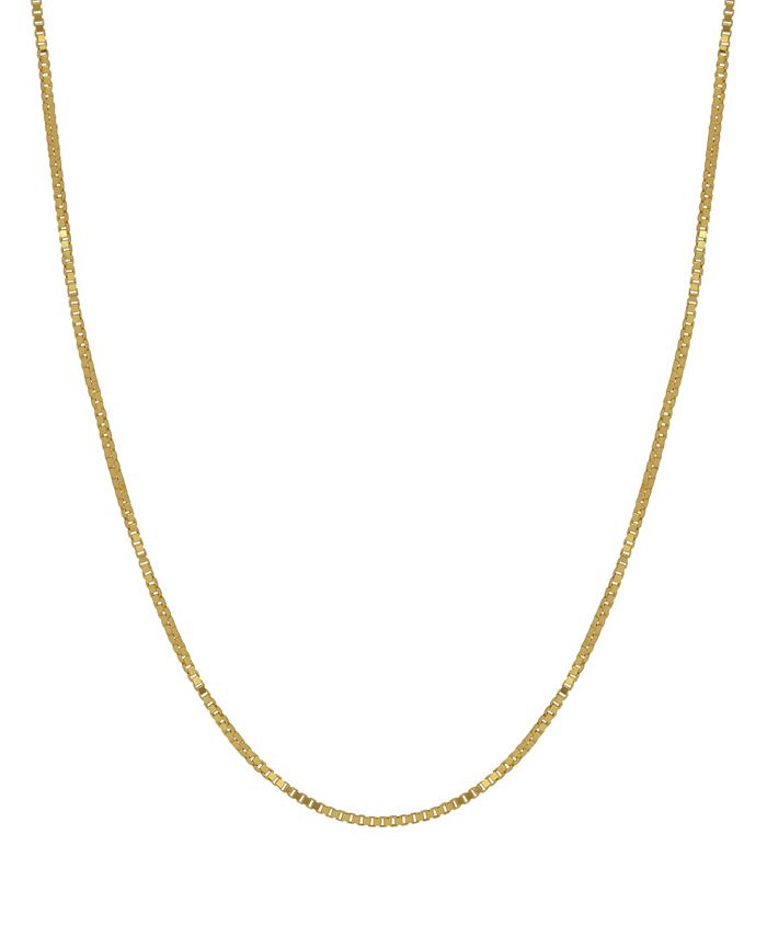 Macy's Box Link 18 Chain Necklace (0.5mm) in 18k Gold