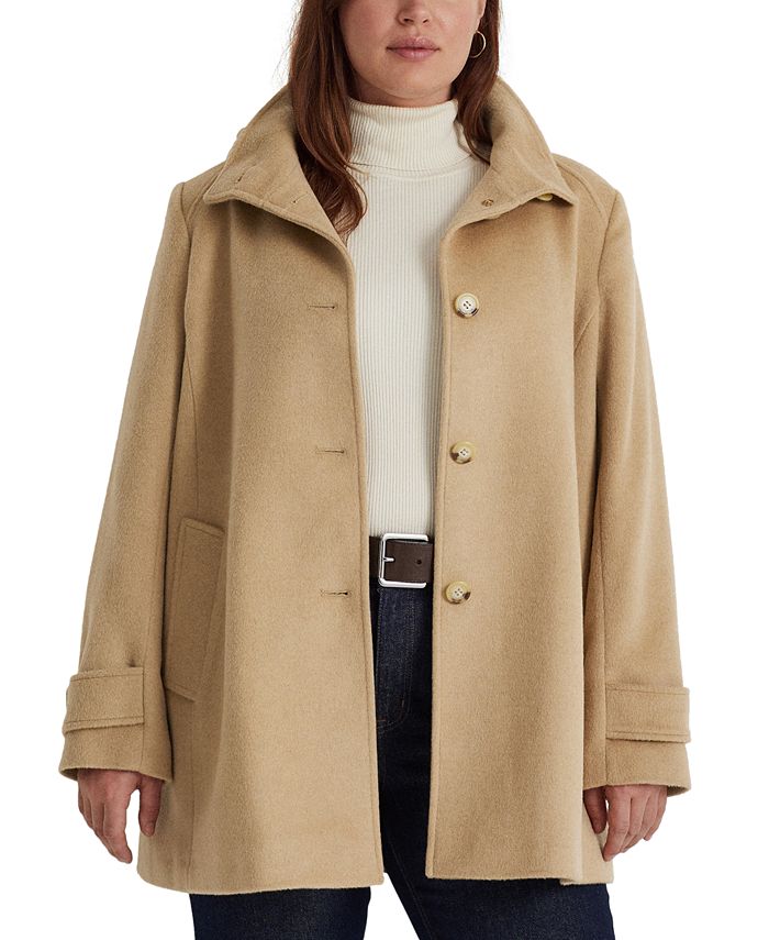 Lauren Ralph Lauren Women's Plus Size Hooded Walker Coat
