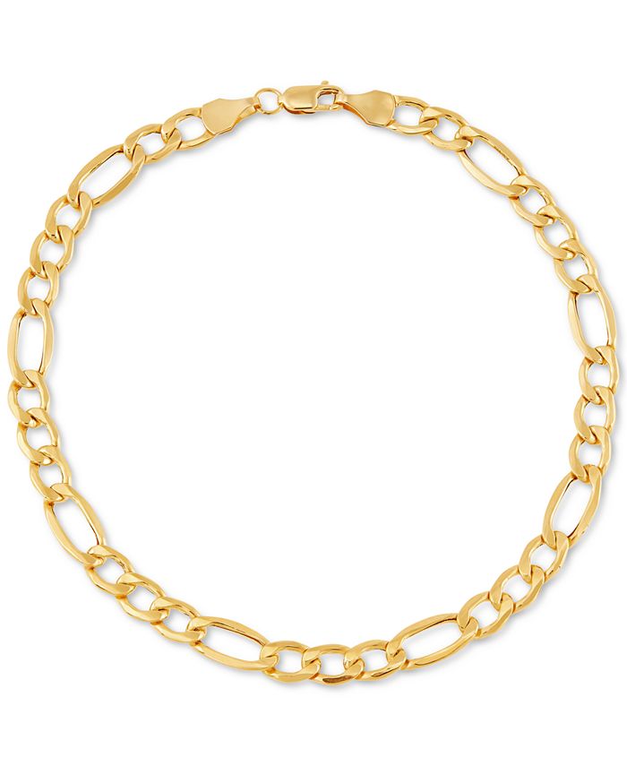 Italian Gold Figaro Link Chain Bracelet in 10k Gold