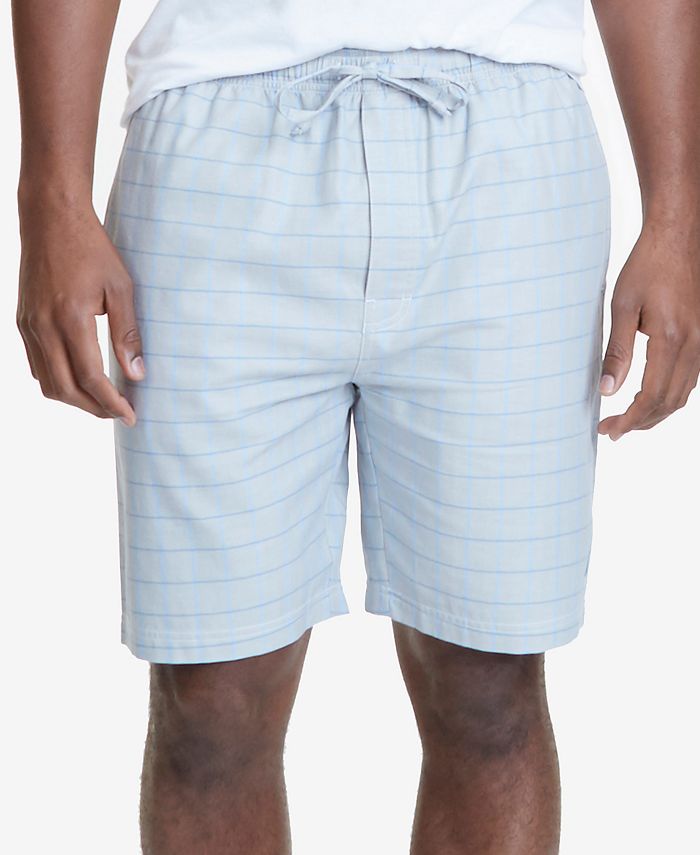 Nautica Men's Windowpane Plaid Cotton Pajama Shorts