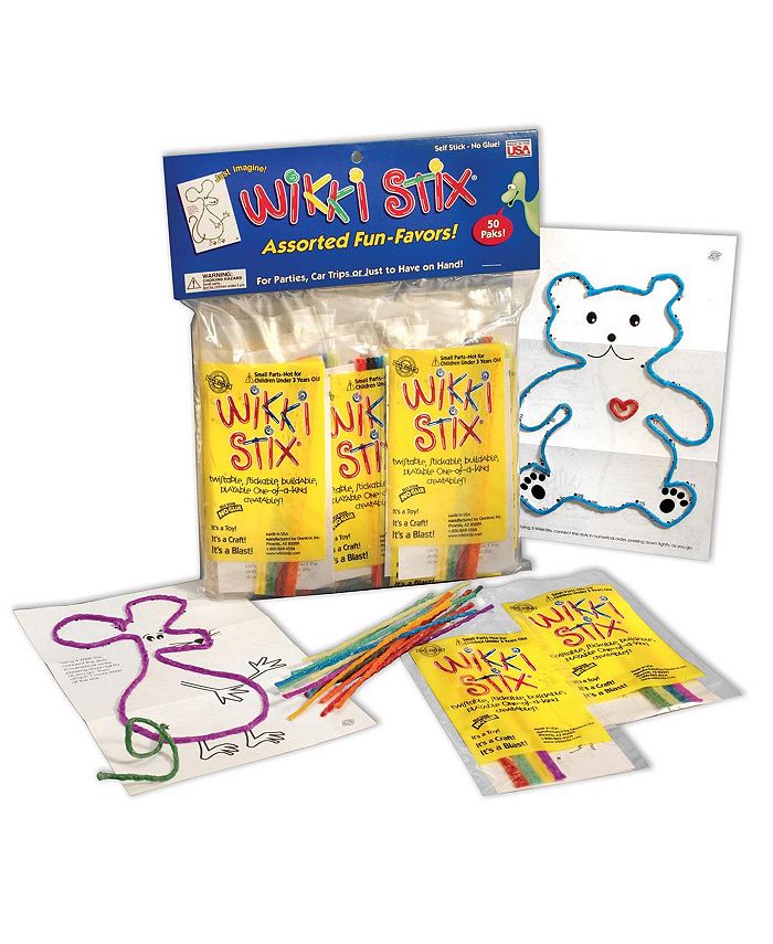 Wikki Stix - Individually Packaged - Assorted Fun Favors - Pack of 50