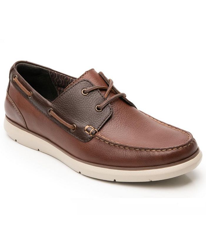 Flexi Mens Tan Leather Boat Shoes By Flexi