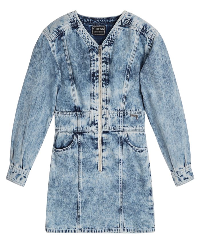 GUESS Big Girls Zip Front Denim Dress