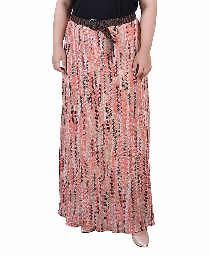 NY Collection Plus Size Chiffon Maxi Skirt