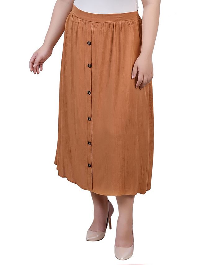 NY Collection Plus Size Knee Length A-Line Skirt