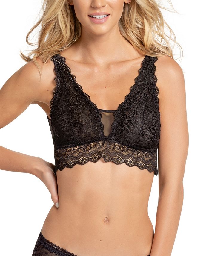 Leonisa Fierce Almost-Plunge Sheer Lace Wireless Bralette