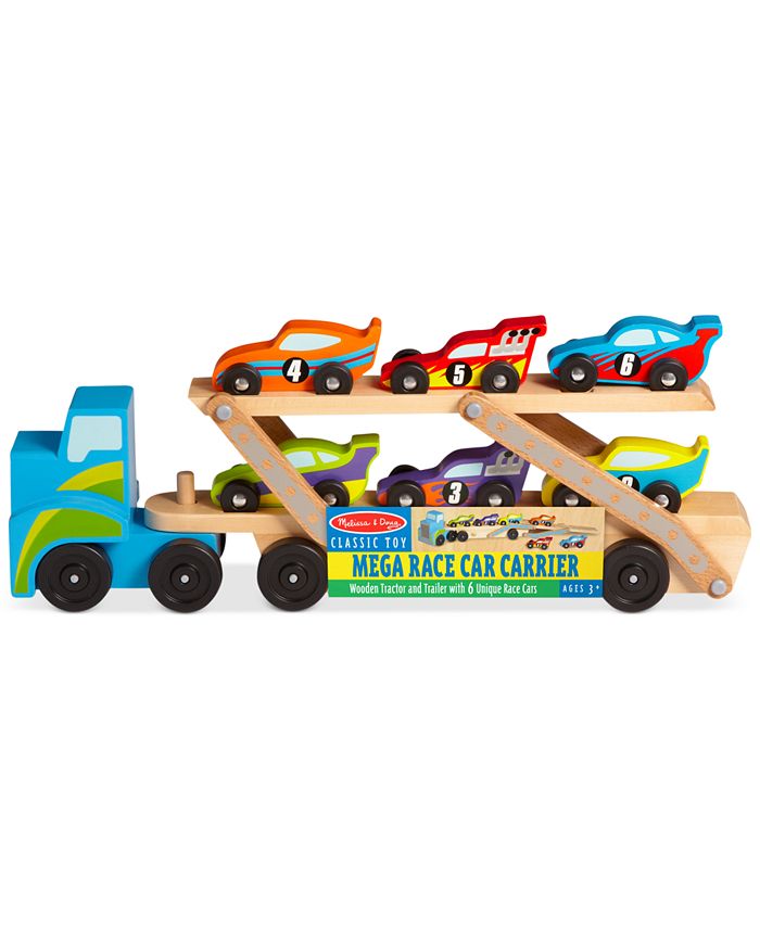 Melissa and Doug Kids' Mega Race-Car Carrier Toy