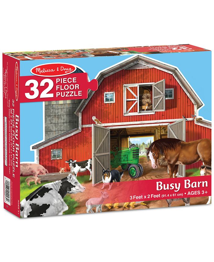 Melissa and Doug Melissa & Doug Busy Barn Shaped Floor Puzzle