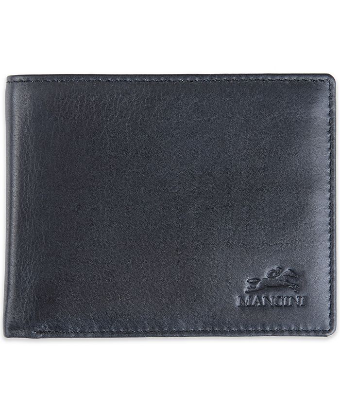 Mancini Men's Bellagio Collection Center Wing Bifold Wallet with Coin Pocket