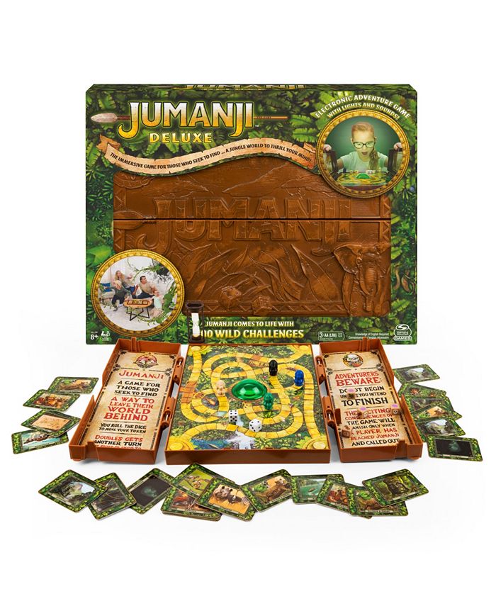 Spin Master Toys & Games Jumanji Deluxe Game, Immersive Electronic Version of The Classic Adventure Movie Board Game, With Lights and Sounds, for Kids & Adults Ages 8 and up