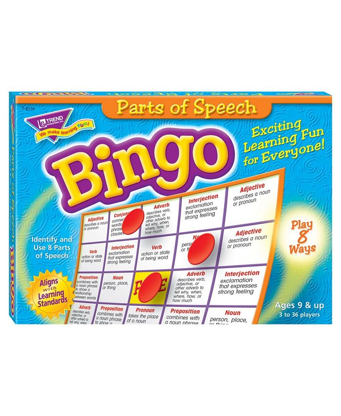 Trend Enterprises Parts of Speech Bingo Game