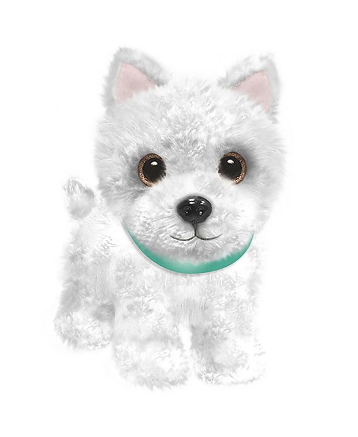 First and Main - Wuffles Westie Plush Dog, 7 Inches Sitting