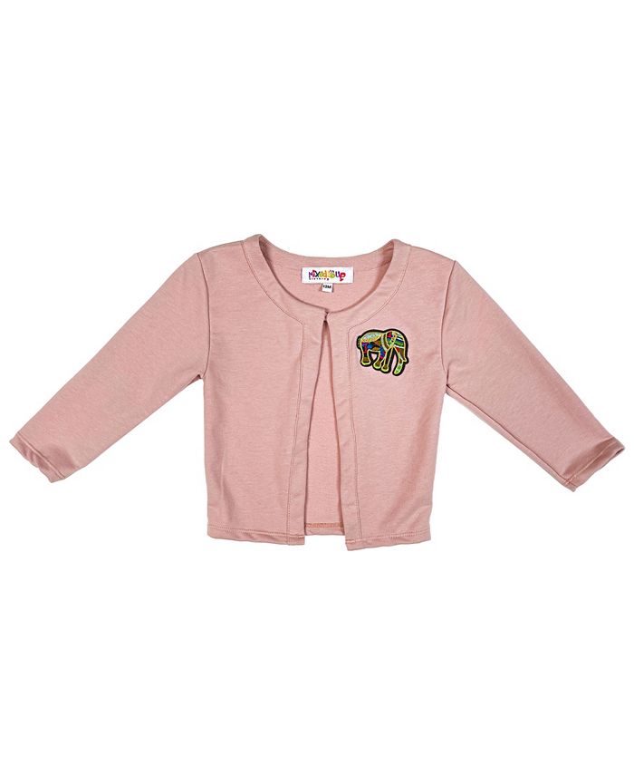 Mixed Up Clothing Baby Girls Elephant Patch Cardigan