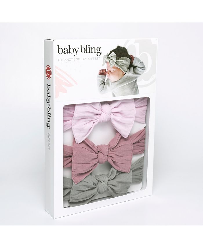 Baby Bling Infant-Toddler Knot Headband Gift Set for Girls