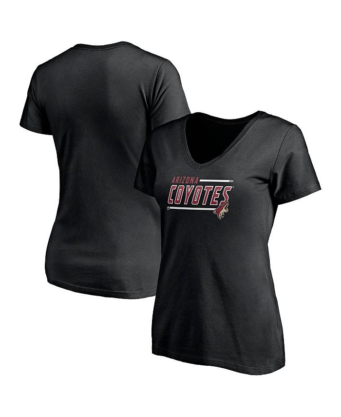 Fanatics Women's Branded Black Arizona Coyotes Plus Size Mascot In Bounds V-Neck T-shirt