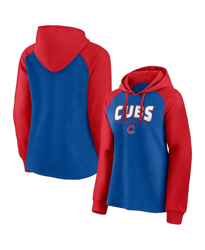 Fanatics Women's Branded Royal, Red Chicago Cubs Recharged Raglan Pullover Hoodie