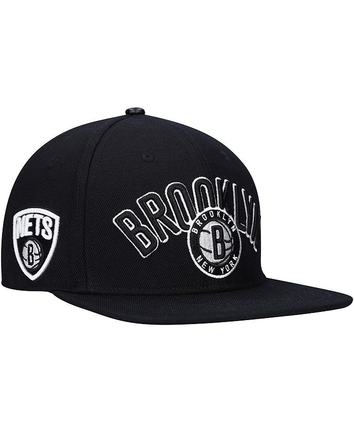 Pro Standard Men's Black Brooklyn Nets Wordmark Logo Snapback Hat