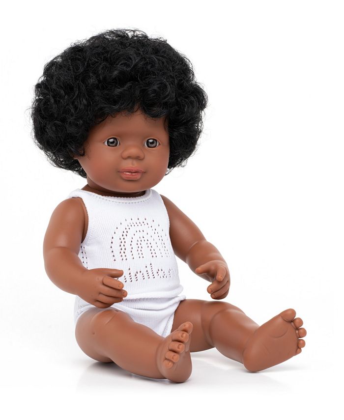 MINILAND 15 Baby Doll African American Girl Set , 3 Piece