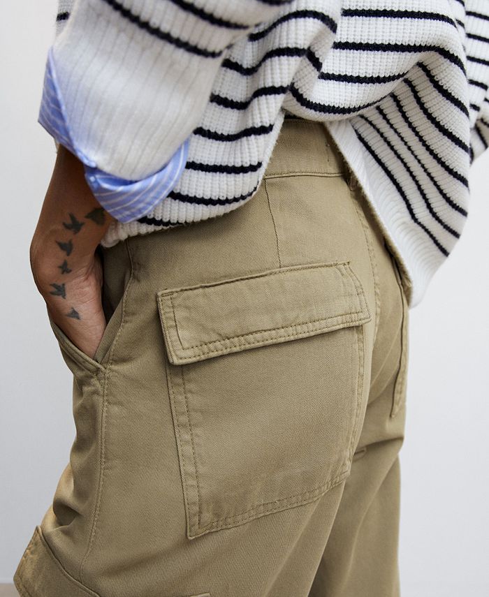 MANGO Women's Pocket Cargo Jeans