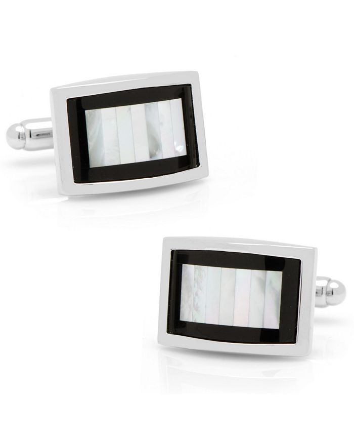 Cufflinks Inc. Onyx and Mother of Pearl Key Cufflinks